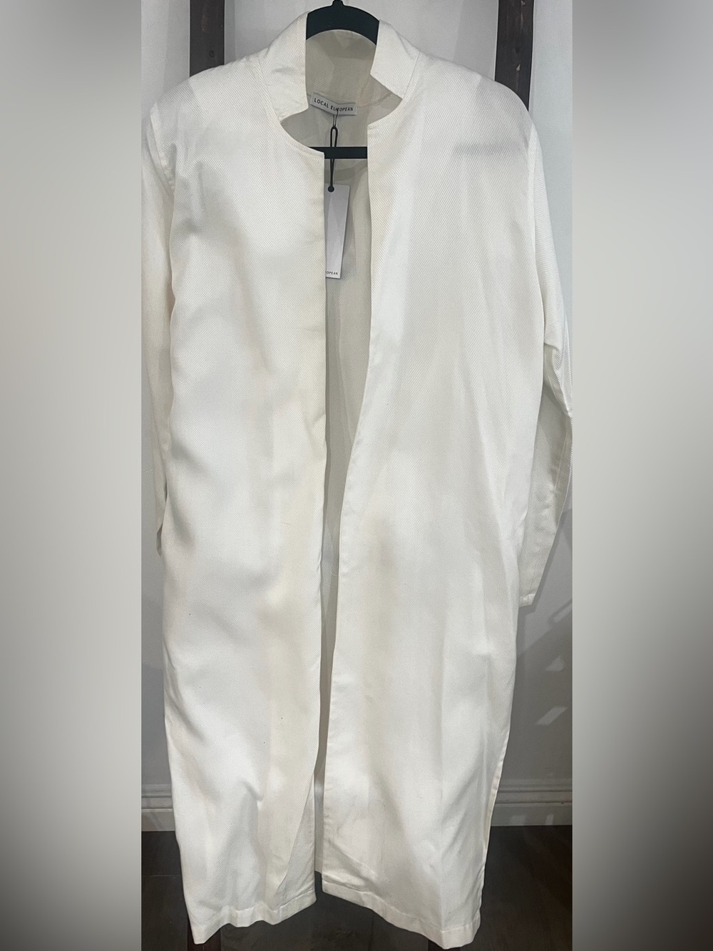 Local European Cream Long Women's Coat